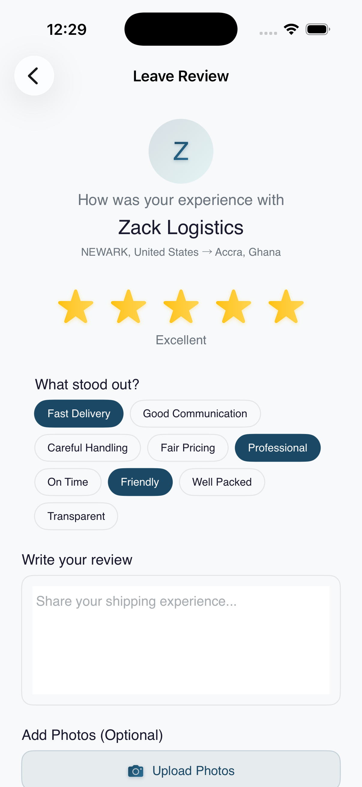 Reviews & ratings — Rate providers with photos and help the community ship smarter.